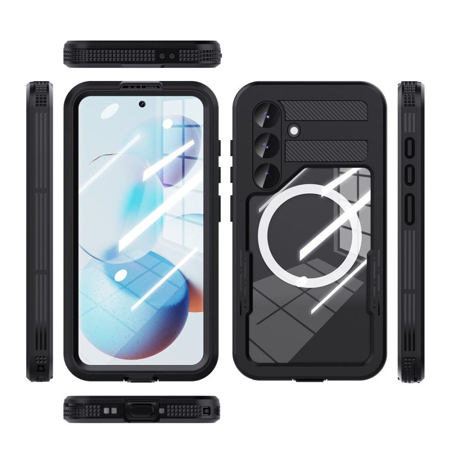 6601135174A-15 REDPEPPER For Samsung Galaxy S25 IP68 Waterproof Magnetic Case Clear Phone Cover