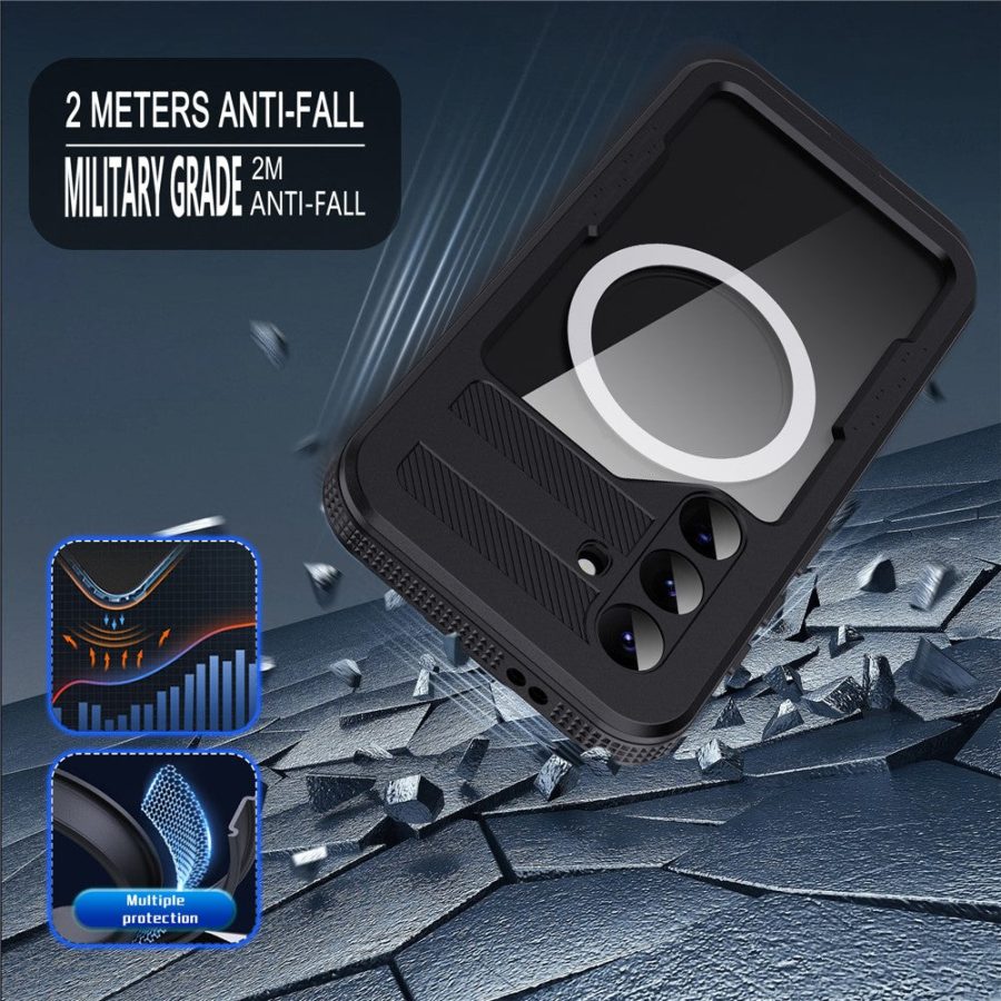 6601135174A-4 REDPEPPER For Samsung Galaxy S25 IP68 Waterproof Magnetic Case Clear Phone Cover