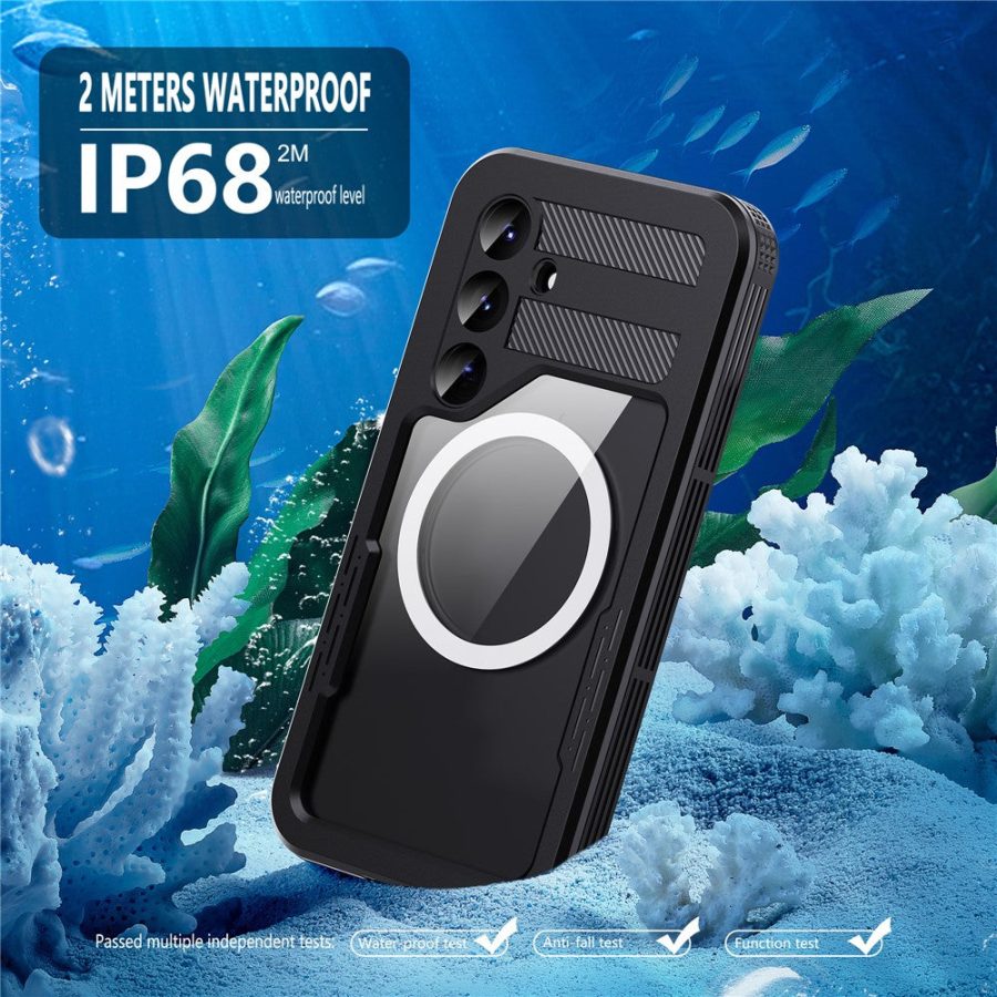 6601135174A-5 REDPEPPER For Samsung Galaxy S25 IP68 Waterproof Magnetic Case Clear Phone Cover