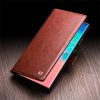 6601135305A-8 QIALINO For Samsung Galaxy S25 Ultra Wallet Case Waxy Genuine Leather Flip Phone Cover with Magnetic Closure