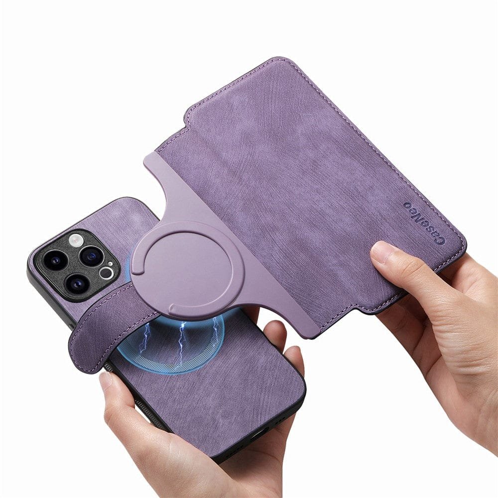 CASENEO MW-03 For iPhone 14 Pro Max Case Magnetic Detachable Wallet Leather Flip Phone Cover - Image 8