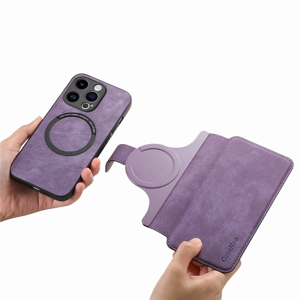 CASENEO MW-03 For iPhone 15 Pro Max Case Magnetic Detachable Wallet Leather Flip Phone Cover - Image 7