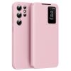 6601138053B-1 Flip Leather Case For Samsung Galaxy S24 Ultra / S24 Series with Smart View Window and Card Slot Phone Cover