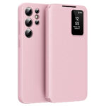 Flip Leather Case For Samsung Galaxy S24 Ultra / S24 Series with Smart View Window and Card Slot Phone Cover