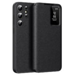 Flip Leather Case For Samsung Galaxy S24 Ultra / S24 Series with Smart View Window and Card Slot Phone Cover