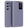 6601138053E-1 Flip Leather Case For Samsung Galaxy S24 Ultra / S24 Series with Smart View Window and Card Slot Phone Cover