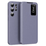 Flip Leather Case For Samsung Galaxy S23 Ultra / S23 Series with Smart View Window and Card Slot Phone Cover
