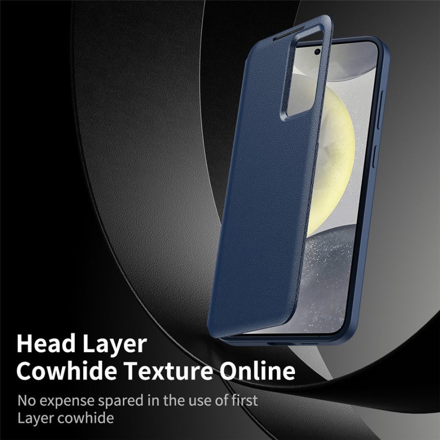 Flip Leather Case For Samsung Galaxy S22 Ultra / S22 Series with Smart View Window and Card Slot Phone Cover