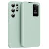 Flip Leather Case For Samsung Galaxy S22 Ultra / S22 Series with Smart View Window and Card Slot Phone Cover