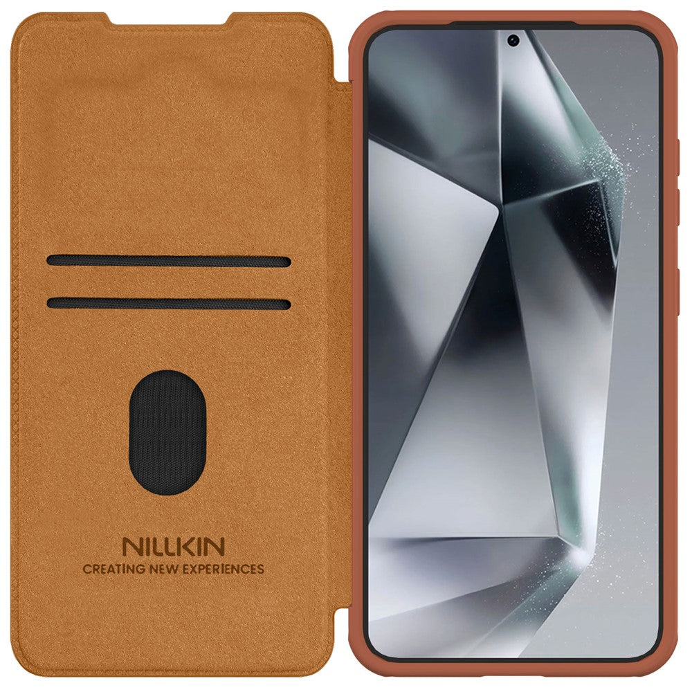 NILLKIN Qin Pro Series for Samsung Galaxy S25+ Case with Card Slots Leather Phone Cover - Image 4