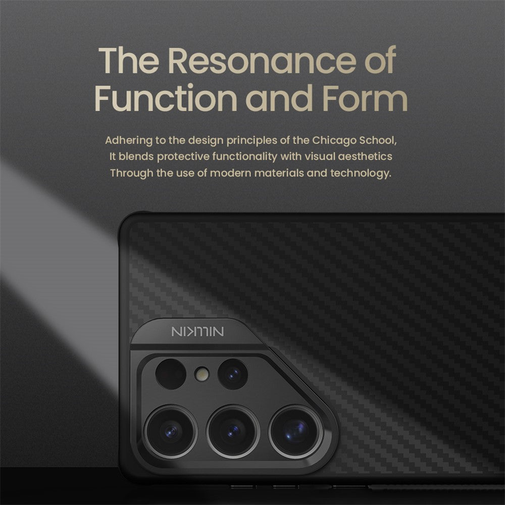 NILLKIN For Samsung Galaxy S25 Ultra Case Compatible with MagSafe TPU - Aramid Fiber Lens Kickstand Phone Cover Precision Cutout - Image 8