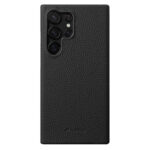 MELKCO For Samsung Galaxy S25 Ultra Case Premium Genuine Leather Open Edge Phone Cover