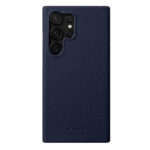 MELKCO For Samsung Galaxy S25 Ultra Case Premium Genuine Leather Open Edge Phone Cover
