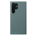 MELKCO For Samsung Galaxy S25 Ultra Case Premium Genuine Leather Open Edge Phone Cover