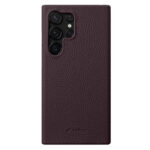 MELKCO For Samsung Galaxy S25 Ultra Case Premium Genuine Leather Open Edge Phone Cover