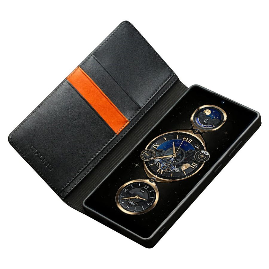 6601140203A-2 QIALINO For Samsung Galaxy S25 Ultra Case Wallet Flip Stand Genuine Leather Phone Cover