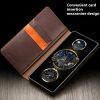 6601140203A-5 QIALINO For Samsung Galaxy S25 Ultra Case Wallet Flip Stand Genuine Leather Phone Cover