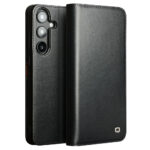 QIALINO For Samsung Galaxy S25 Wallet Case Genuine Leather Flip Phone Cover
