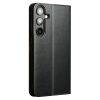6601140205A-4 QIALINO For Samsung Galaxy S25 Wallet Case Genuine Leather Flip Phone Cover