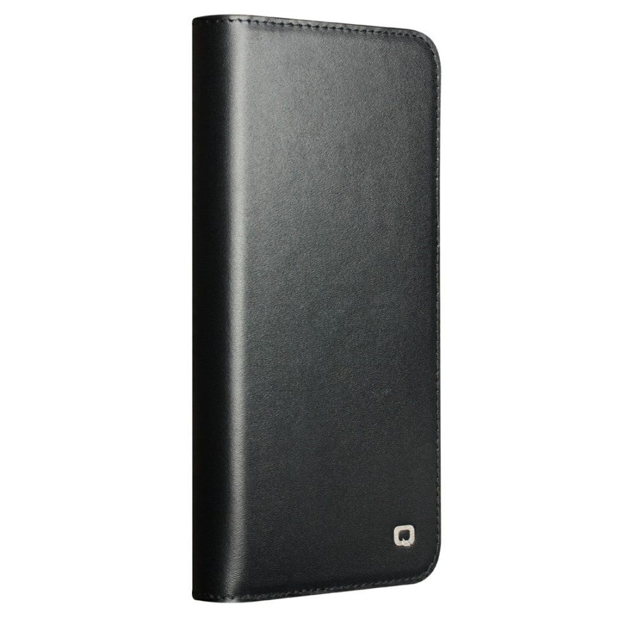 6601140205A-5 QIALINO For Samsung Galaxy S25 Wallet Case Genuine Leather Flip Phone Cover