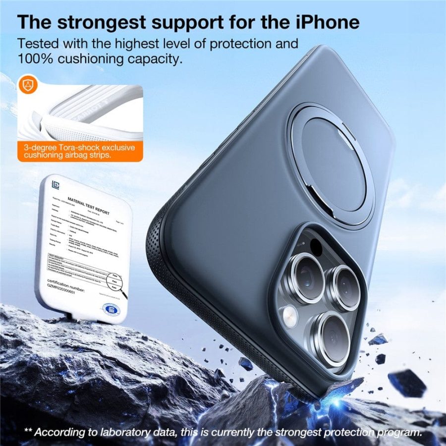 TORRAS Ostand O3 Fitness Series For iPhone 16 Pro Max Case Kickstand Phone Cover | Compatible with MagSafe