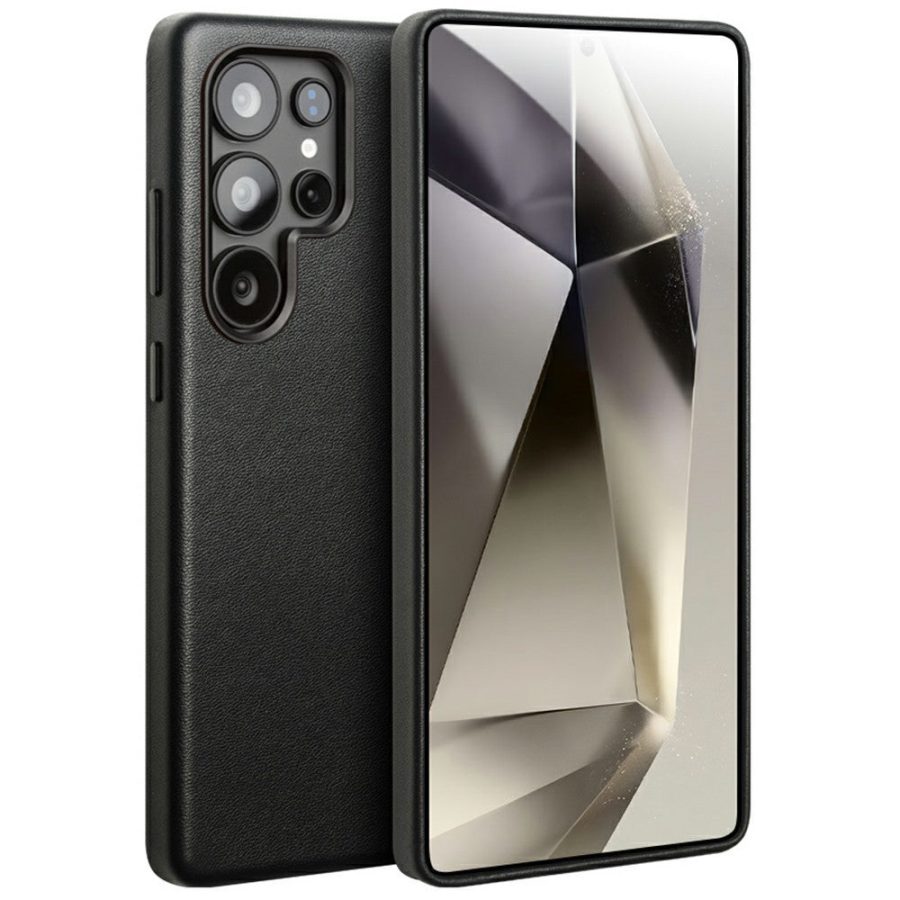 QIALINO For Samsung Galaxy S25 Ultra Case Magnetic Genuine Leather Phone Back Cover