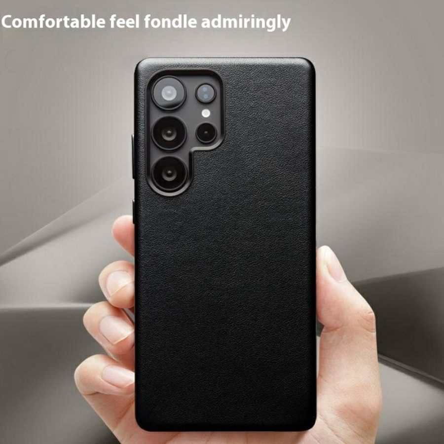 QIALINO For Samsung Galaxy S25 Ultra Case Magnetic Genuine Leather Phone Back Cover