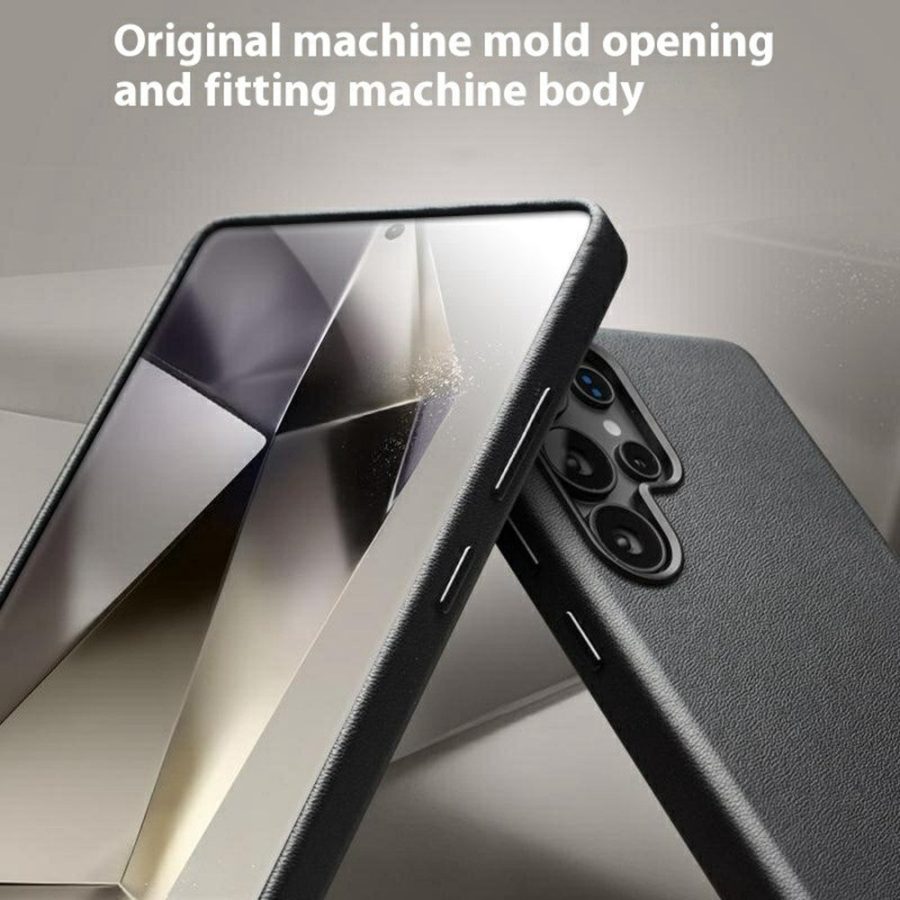 QIALINO For Samsung Galaxy S25 Ultra Case Magnetic Genuine Leather Phone Back Cover