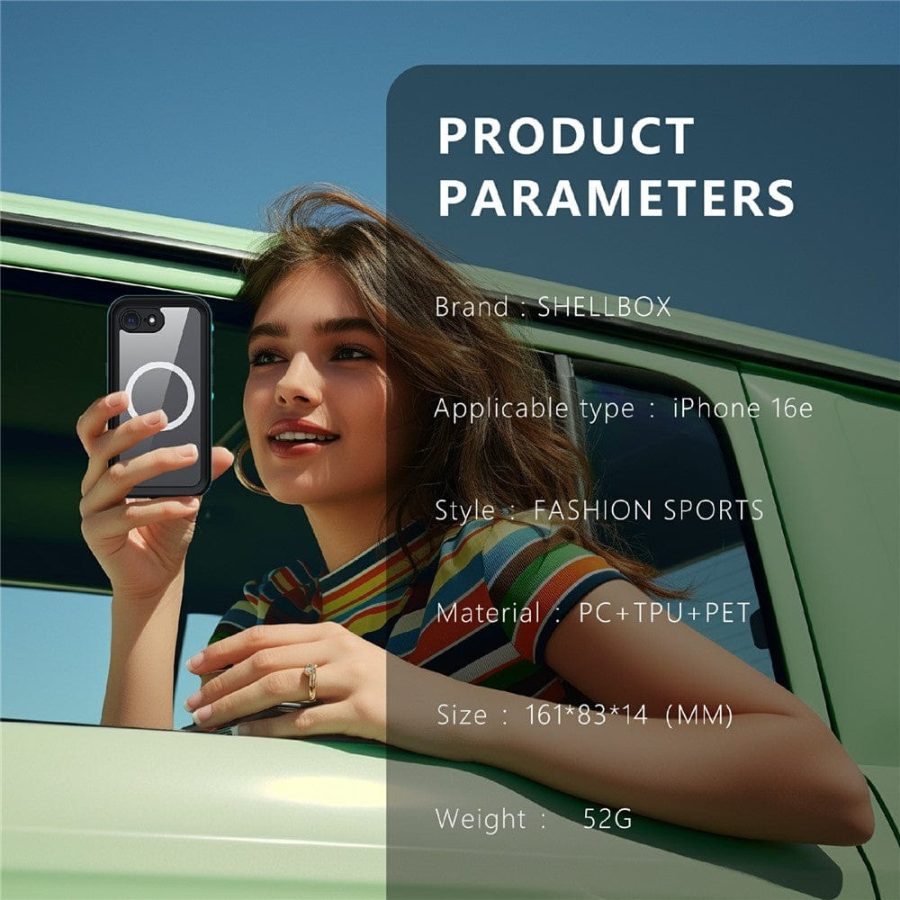 REDPEPPER Dot+ Series For iPhone 16e Phone Case IP68 Waterproof Clear Phone Cover | Compatible with MagSafe