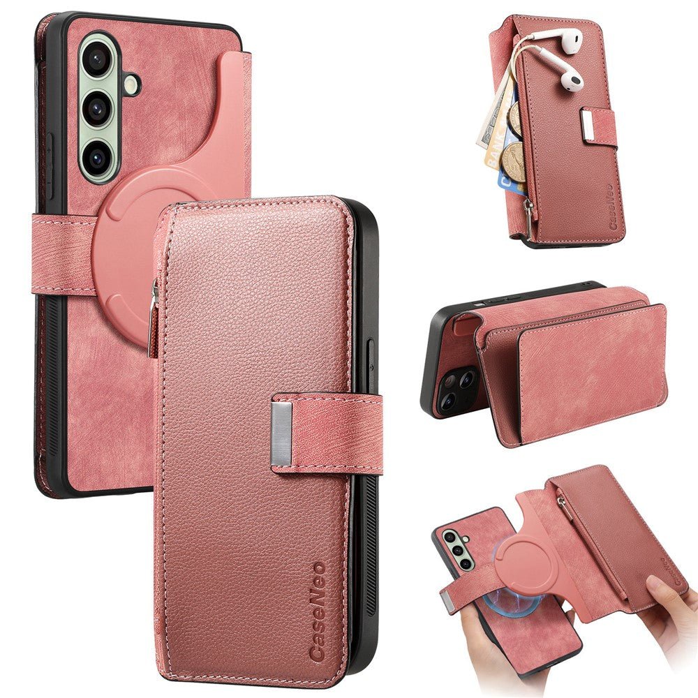 CASENEO MW-02 For Samsung Galaxy S24 FE Magnetic Case Detachable Wallet Leather Phone Cover Flip - Image 16