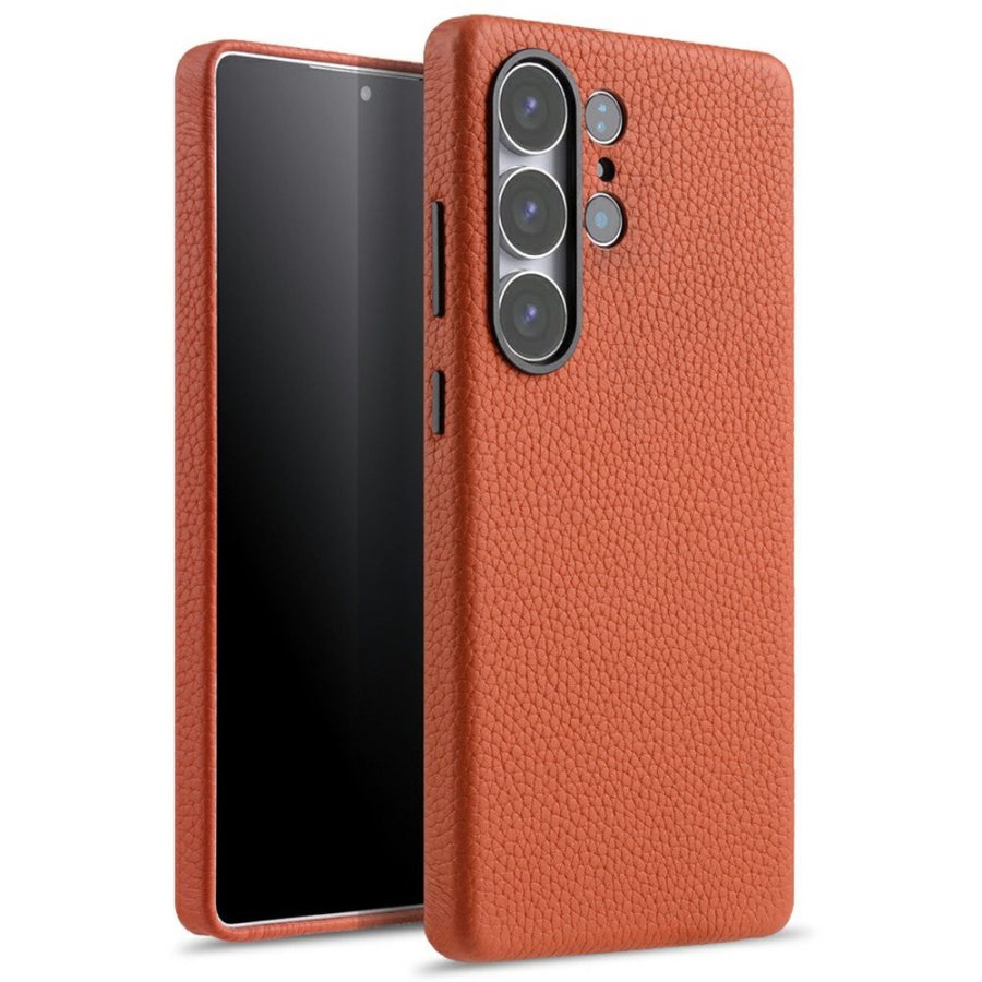 MELKCO For Samsung Galaxy S25 Ultra Case Premium Genuine Leather Full-Wrap Phone Cover | Magnetic Support