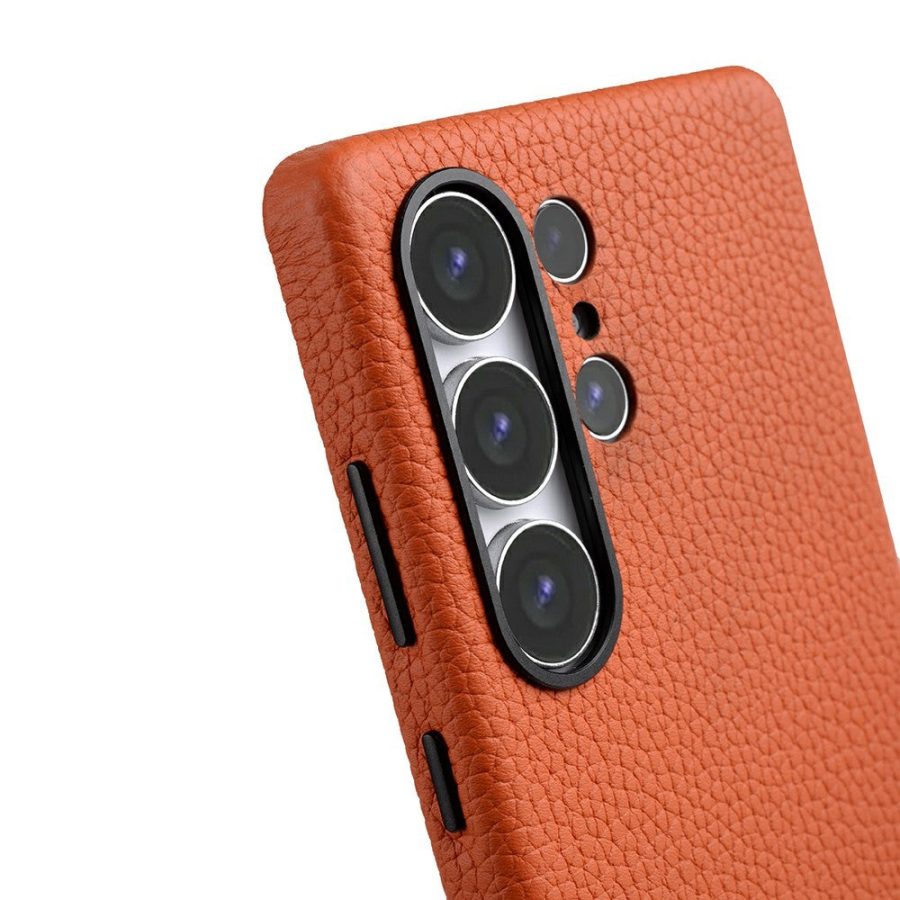 MELKCO For Samsung Galaxy S25 Ultra Case Premium Genuine Leather Full-Wrap Phone Cover | Magnetic Support