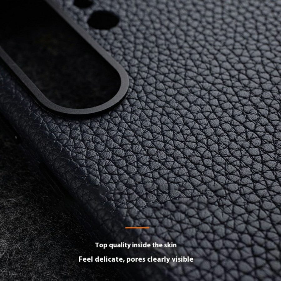 MELKCO For Samsung Galaxy S25 Ultra Case Premium Genuine Leather Full-Wrap Phone Cover | Magnetic Support
