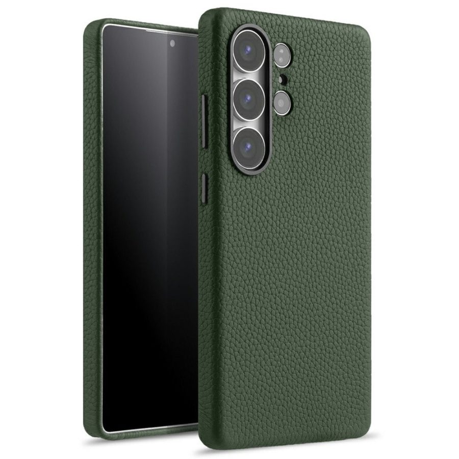 MELKCO For Samsung Galaxy S25 Ultra Case Premium Genuine Leather Full-Wrap Phone Cover | Magnetic Support