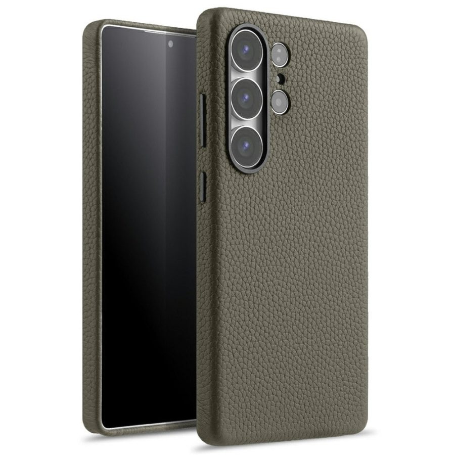 MELKCO For Samsung Galaxy S25 Ultra Case Premium Genuine Leather Full-Wrap Phone Cover | Magnetic Support