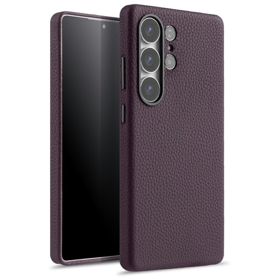 MELKCO For Samsung Galaxy S25 Ultra Case Premium Genuine Leather Full-Wrap Phone Cover | Magnetic Support
