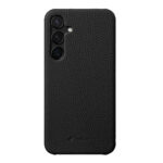 MELKCO For Samsung Galaxy S25 Case Premium Genuine Leather Open Edge Phone Cover