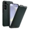 6601144348D-1 MELKCO Bovine Genuine Leather Case for Samsung Galaxy S25+ Vertical Flip Cover