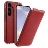6601144348F-1 MELKCO Bovine Genuine Leather Case for Samsung Galaxy S25+ Vertical Flip Cover