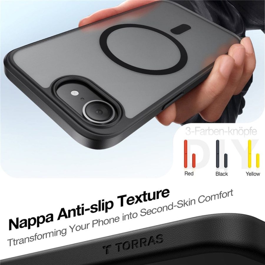 TORRAS Guardian-Mag Series For iPhone 16e Case Magnetic Matte PC + TPU Phone Cover by The Case Factory