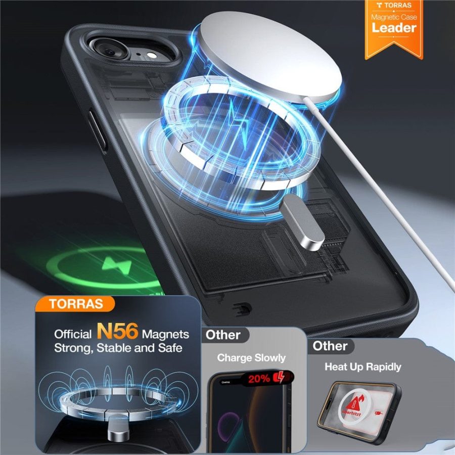 TORRAS Guardian-Mag Series For iPhone 16e Case Magnetic Matte PC + TPU Phone Cover by The Case Factory