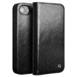 QIALINO For iPhone 16e Case Wallet Stand Genuine Leather Phone Cover