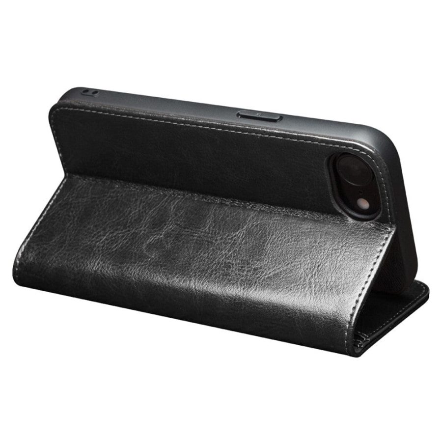 QIALINO For iPhone 16e Case Wallet Stand Genuine Leather Phone Cover