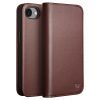 QIALINO For iPhone 16e Stand Case Anti-Drop Genuine Leather Wallet Phone Cover