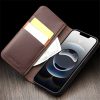 QIALINO For iPhone 16e Stand Case Anti-Drop Genuine Leather Wallet Phone Cover