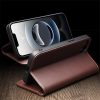 QIALINO For iPhone 16e Stand Case Anti-Drop Genuine Leather Wallet Phone Cover