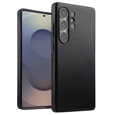 MELKCO For Samsung Galaxy S25 Ultra Case Premium Waxy Genuine Leather Phone Cover | Magnetic Support