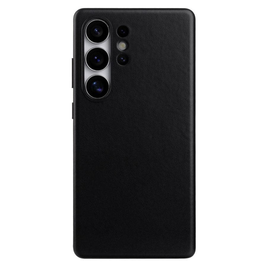 MELKCO For Samsung Galaxy S25 Ultra Case Premium Waxy Genuine Leather Phone Cover | Magnetic Support