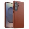 MELKCO For Samsung Galaxy S25 Ultra Case Premium Waxy Genuine Leather Phone Cover | Magnetic Support
