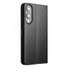 QIALINO For Samsung Galaxy S25 Edge Wallet Case Genuine Leather Flip Stand Phone Cover